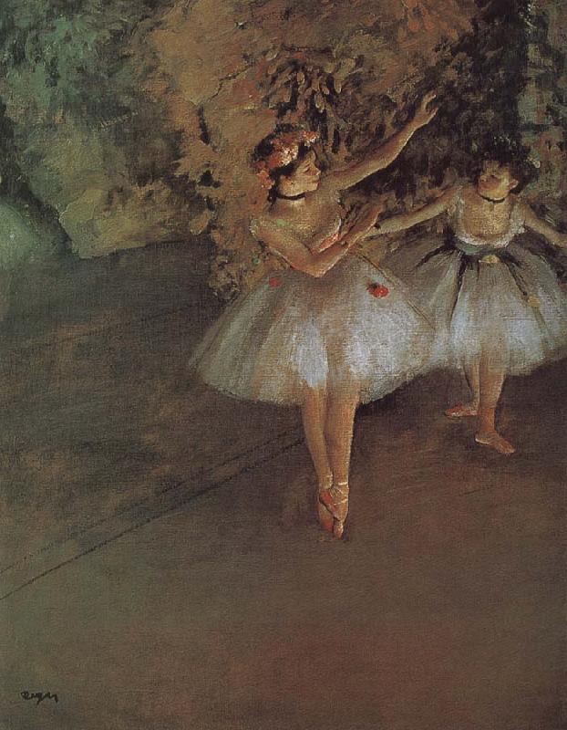 Edgar Degas Two dancer oil painting image